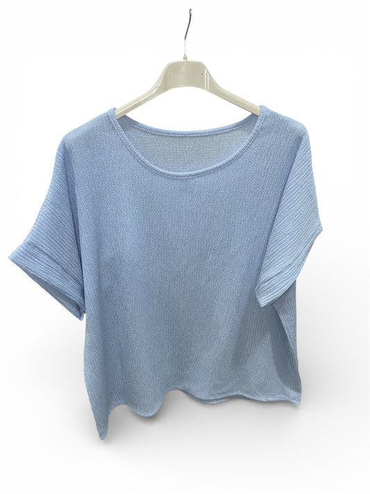 ✨ Ensemble fluide bleu ciel – Made in Italy ✨