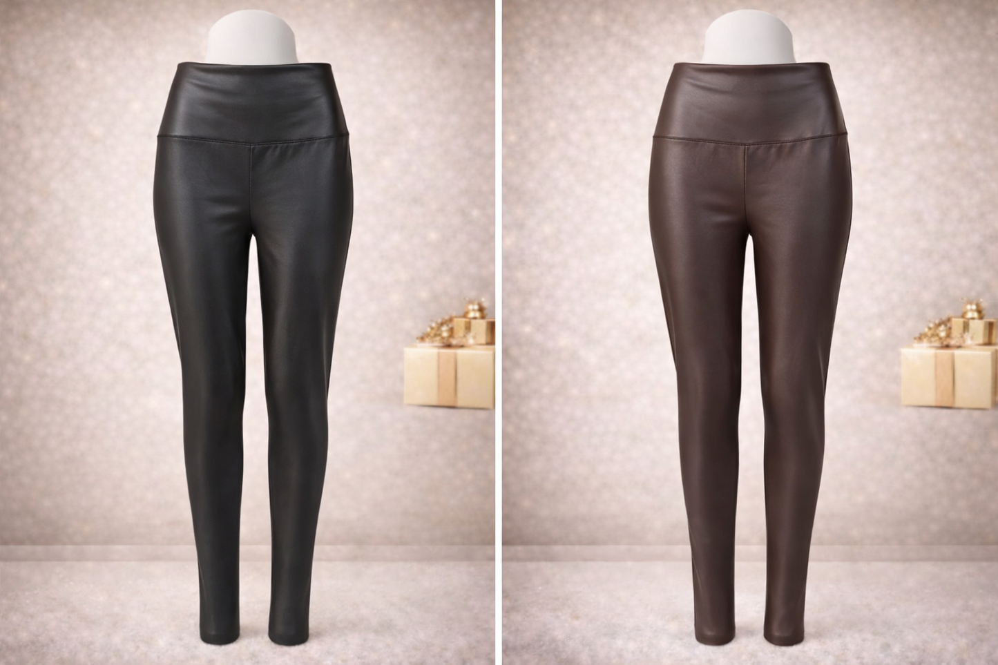 ✨ Pantalon effet cuir taille haute – Coupe ajustée✨