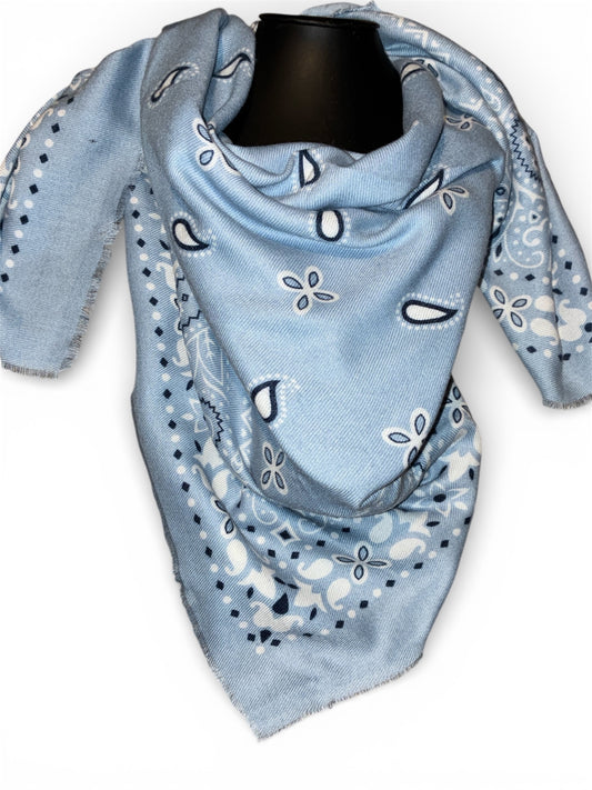 Foulard bandana tendance bleu