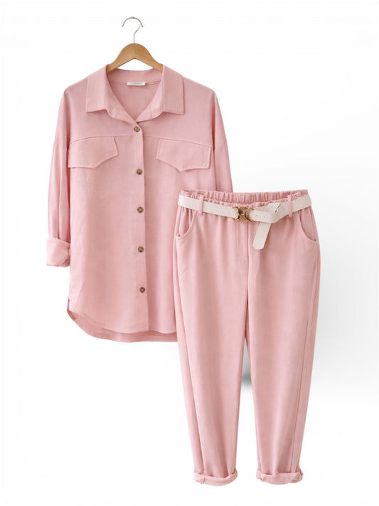 ✨ Ensemble fluide rose poudré – Élégant & confortable ✨