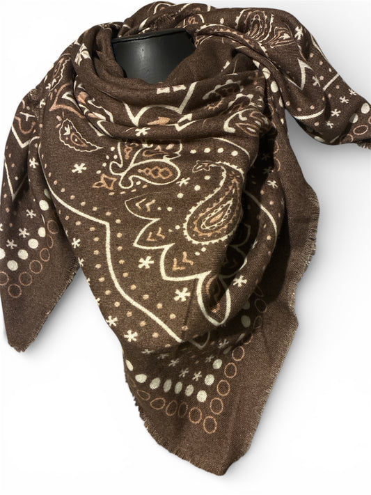 Foulard bandana tendance choco