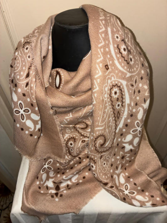 Foulard bandana tendance camel￼