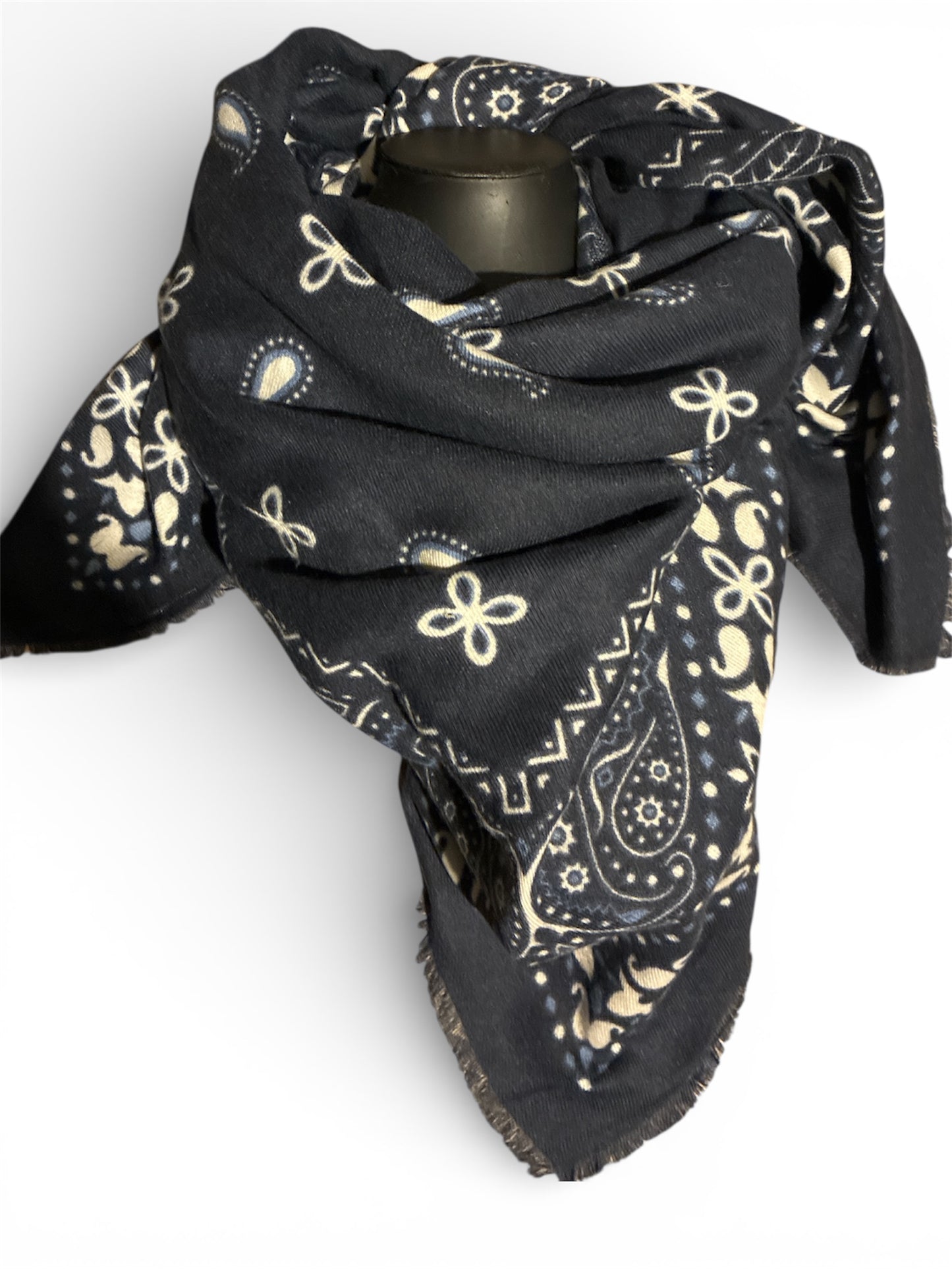 Foulard bandana tendance bleu marine