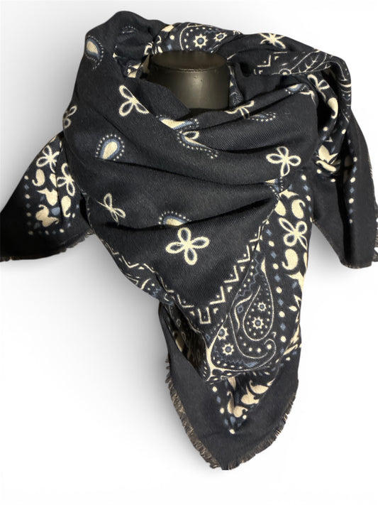 Foulard bandana tendance bleu marine