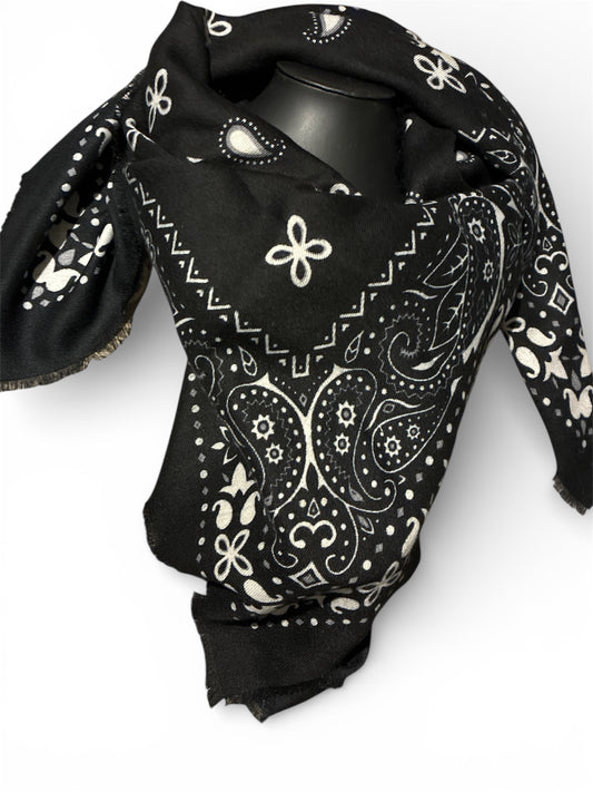 Foulard bandana tendance noir