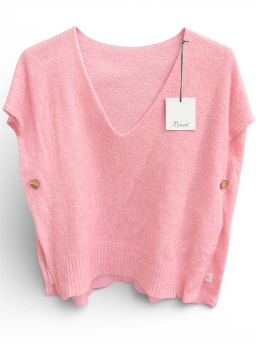 Pull sans manches col V