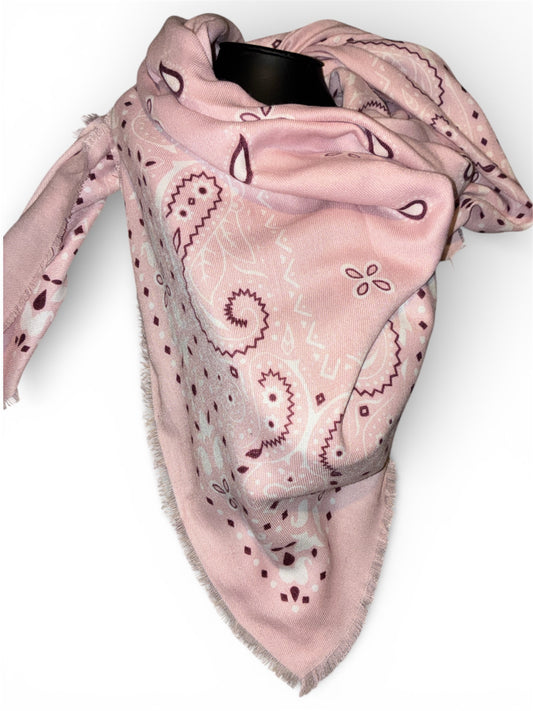 Foulard bandana tendance rose