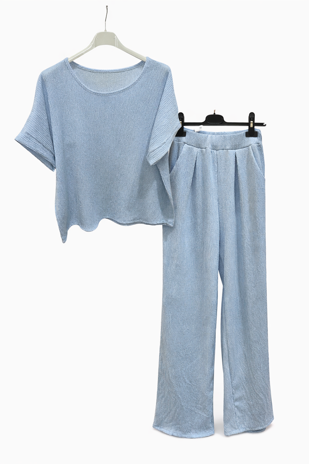 ✨ Ensemble fluide bleu ciel – Made in Italy ✨